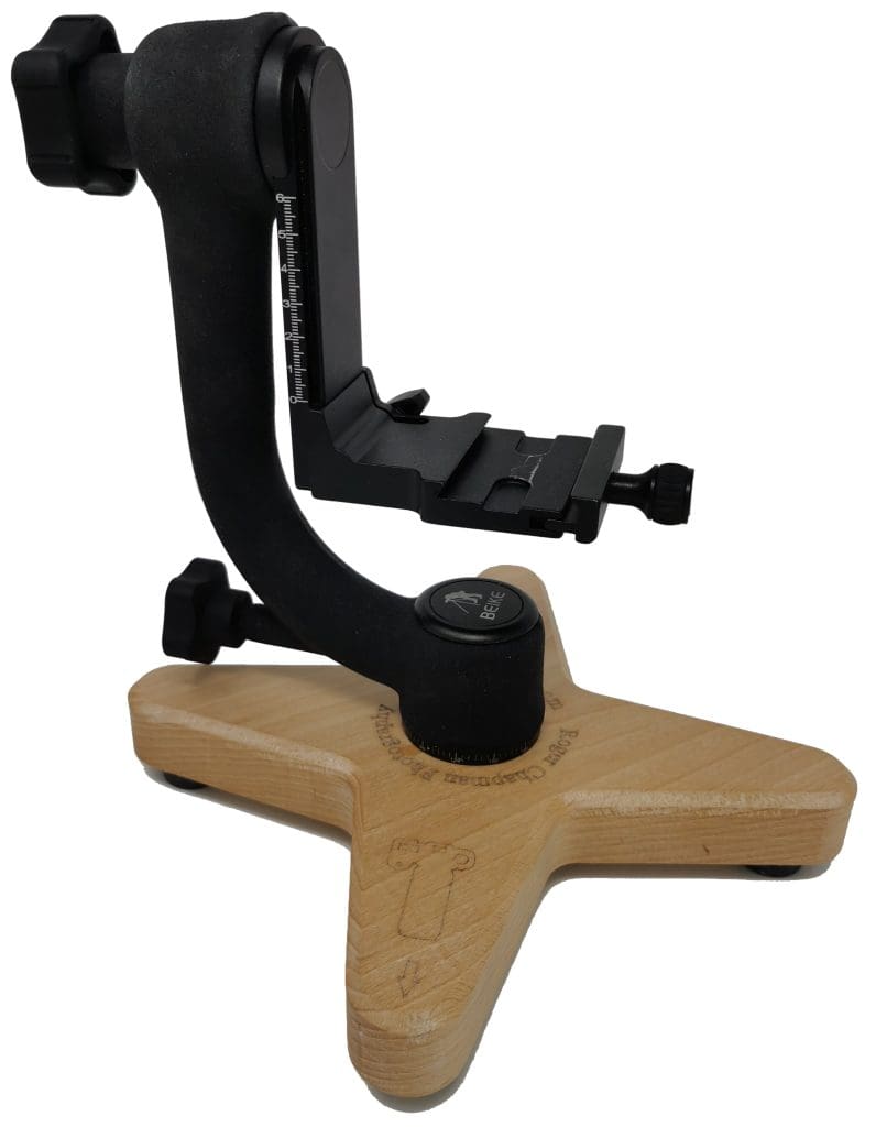 side view of the camera hide plate with gimbal attached